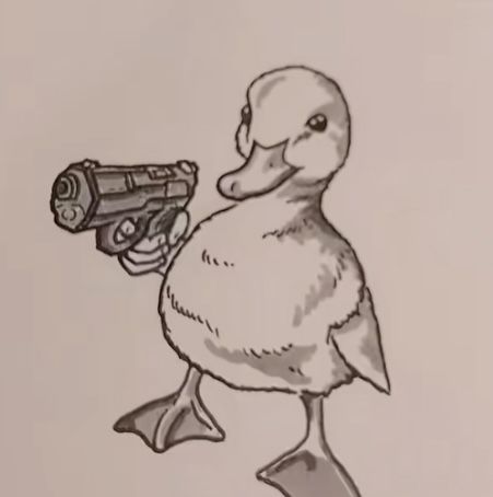 Inaproperate Drawings, Cool Duck Tattoo, Drawing Ideas Funny Sketch, Duck Drawings Easy, Funny Animal Sketches, Funny Art Ideas, Duck With Knife Tattoo, Funny Animal Doodles, Armadillo Sketch