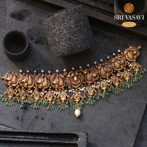 Buy Gold Choker Necklace Online | Gold Choker Necklace Designs Gold Antique Choker Necklace, Antique Choker Designs Simple, Small Choker Necklace Indian, Nakshi Choker Designs, Light Weight Gold Choker Set, Mini Choker Gold Indian, Antique Choker Designs, Nakshi Necklace Designs, Latest Choker Necklace Designs