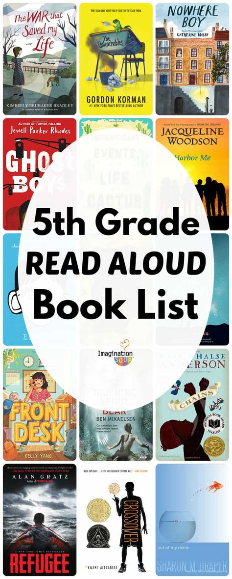 5th grade read aloud book list Read Aloud Chapter Books, 5th Grade Books, 5th Grade Ela, Teaching 5th Grade, Leveled Books, 5th Grade Classroom, 5th Grade Reading, Read Aloud Books, Grade Book