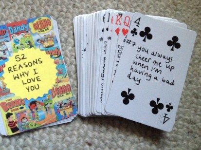 '52 Reasons I Love You' playing cards. Cute and easy DIY gift for loved one 52 Reasons Why I Love You, 52 Reasons, Reasons I Love You, Reasons Why I Love You, Creative Gifts For Boyfriend, Bf Gifts, Cute Couple Gifts, Why I Love You