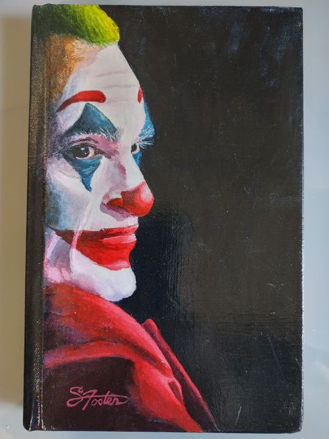 Acrylic fan art painting by Stephen Foster of the Joker on the cover of an old Army notebook. Joker Painting Acrylics, Notebook Painting, Joker Painting, The Joker, Drawing Sketches, Acrylic Painting, Art Painting, Notebook, Paintings