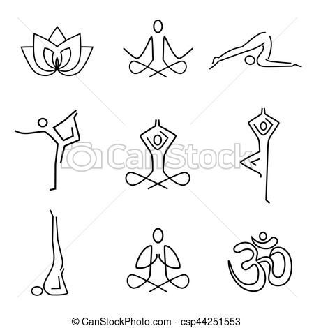 Yoga Line Art, Yoga Art Painting, Namaste Art, Yoga Drawing, Line Art Black, Yoga Tattoos, Arte Yoga, Yoga Symbols, Yoga Lotus