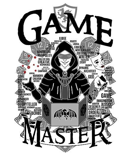 The game master. A teller of stories, a judge of rules and the creative force behind an RPG game. / Also available in white. • Also buy this artwork on wall prints, apparel, stickers, and more. Creativity Ideas, Vertical Poster, Game Master, The Game, Coloring Pages, Force, White, Black, Colouring Pages