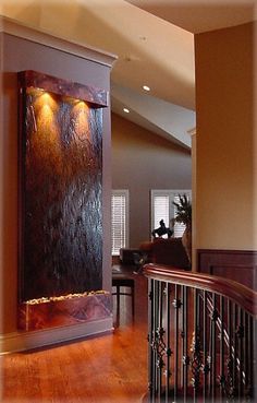 Indoor Wall Water Fountain Feature - Features / Fountains by exaltedfountains, via Flickr - custom Waterfall Designs, Indoor Waterfall Wall, Wall Waterfall, Waterfall Decoration, Indoor Wall Fountains, Indoor Water Features, Indoor Water Fountains, Indoor Waterfall, Waterfall Wall