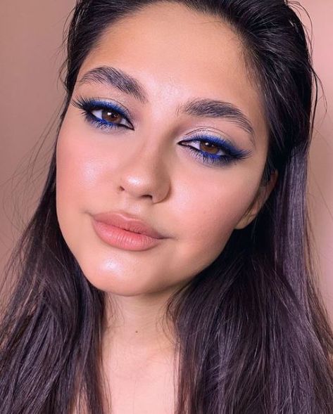 Makeup Ojos, Eye Makeup Pictures, Smink Inspiration, Edgy Makeup, Makeup Eye Looks, Glamour Makeup, Blue Eyeshadow, Eye Makeup Art, No Eyeliner Makeup