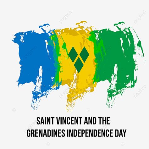 St Vincent And The Grenadines Flag, St Vincent Flag, St Vincent And The Grenadines, Flag Animation, Us Independence Day, Saint Vincent And The Grenadines, Flags With Names, Independence Day Flag, Paint Vector