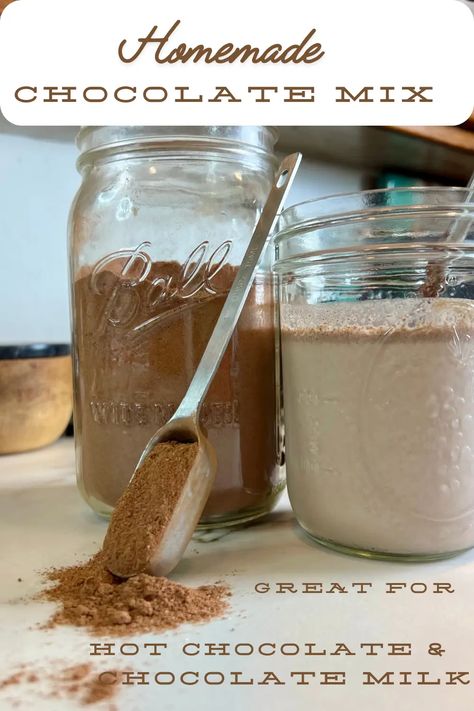 Chocolate Milk Powder Diy Chocolate Milk Powder, Homemade Chocolate Milk Powder, Chocolate Milk Powder Recipe, Chocolate Milk With Cocoa Powder, Homemade Chocolate Milk, Healthy Chocolate Milk, Homemade Healthy Chocolate, Chocolate Milk Mix, Chocolate Milk Powder