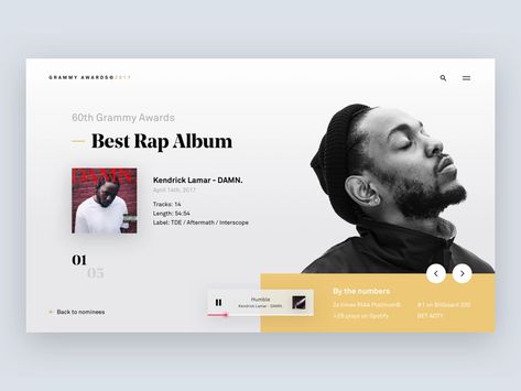 Grammy Awards 🏆 by Paolo Spazzini on Dribbble Feminine Web Design, Travel Website Design, Squarespace Web Design, Banner Design Inspiration, Desktop Design, Website Page, Web Design Tips, Web Layout Design, Minimal Web Design