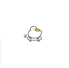 Mini Duck Drawing, Duck Doodles Cute, Ducks Doodle, Cute Animated Duck, White Duck Drawing, Rubber Duck Doodle, Cute Duck Doodle, Little Duck Drawing, Funny Duck Drawing