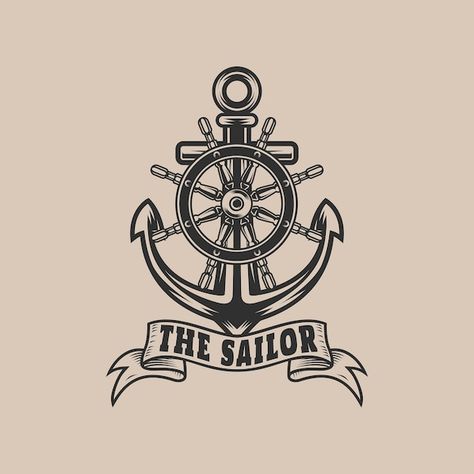 Sailor Wallpaper Sea, Navy Logo Design, Navy Girlfriend Quotes, Ship Logo Design, Anchor Logo Design, Graphic Design Inspiration Logo, Captain Logo, Sailor Logo, Lighthouse Logo