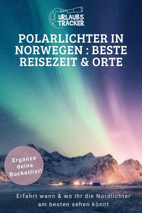 Ihr möchtet Euch einen Traum erfüllen und Nordlichter Aurora Borealis in Norwegen sehen? Dann empfehle ich Euch eine Reise nach Nord-Norwegen. #polarlichter #flitterwochen #aesthetic #reise #landschaft #roadtrip #lofoten #rundreise #winter #skandinavien #nordkap Tromso, Aurora Borealis, Norway, Road Trip, Travel, Quick Saves