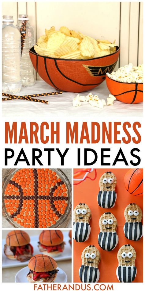 There is nothing more exciting than the thrill of filling out a bracket and hoping your will go all the way! I love to have family and friends over to share in the fun of watching all of the action. Here are some great March Madness Party Ideas for your next party. March Madness Party Decorations, March Madness Party Ideas, Party Food Ideas For Adults Entertaining, March Madness Food, March Maddness, March Madness Party, Halloween Themed Appetizers, Halloween Fingerfood, Basketball Themed Birthday Party