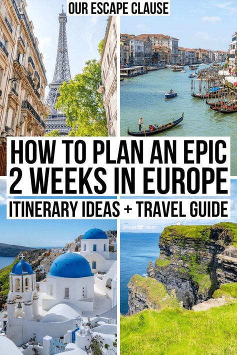 How to plan an epic 2 weeks in Europe: the ultimate travel guide for Europe, with plenty of 2 week Europe itinerary ideas to choose from!   #europetravel #traveltips 2 Week Backpacking Europe, Best Europe Itinerary 2 Weeks, 3 Week European Travel Itinerary, How To Plan For A Trip, 12 Days In Europe Itinerary, How To Travel Europe, Best Way To Travel Europe, Visiting Europe First Time, Europe Trip Itinerary Two Week