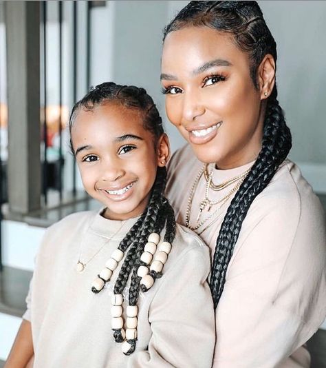 Good morning! Hello #wcw ! How adorable is this mother and daughter duo with braids and beads ?! 💣✨ @latoyaforever pictured with her daughter. . . . . #repost @fashionbombhair #fashionbobhair #momlife #mom #momblogger #momsofinstagram #mommyandme #mommydaughtertime #braids #protectivestyles #braidstyles #hairinspo #boxbraids #cornrows #braiders #braid #bbstw Daughter Hairstyles Black, Daughter Hairstyles, Natural Hair Twa, Braids Styles, Braids With Beads, Daughter Mother, Mommy Daughter, Heart Face Shape, Short Pixie Haircuts