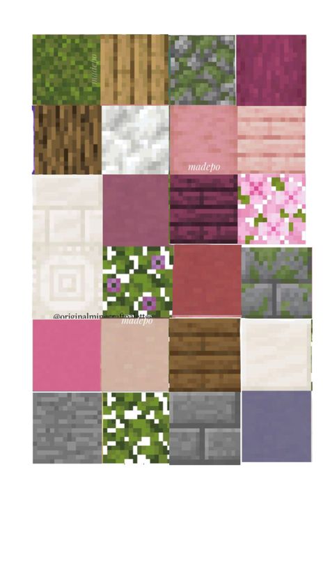 Minecraft Palette, Minecraft Cherry Blossom, Minecraft Small House, Minecraft Room, Minecraft Inspo, Minecraft Pixel Art, Minecraft Building, Minecraft Creations, Minecraft Designs