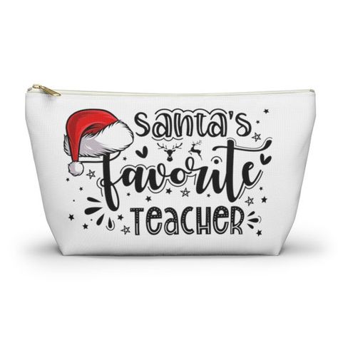 Check out this item in my Etsy shop https://www.etsy.com/listing/1319511288/santas-favorite-teacher-pouch-teacher Makeup Pencil, Classroom Teacher, Santa Claus Hat, Favorite Teacher, Diamond Bar, Pencil Cases, Teacher Christmas, Soft Bristle Brush, Elementary Teacher