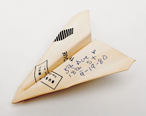 The Paper-Airplane Collector | The New Yorker Airplane Collection, American Folk Music, First Bus, Minimalist Christmas Decor, Paper Airplane, Paper Airplanes, Message In A Bottle, Word Pictures, Paper Plane