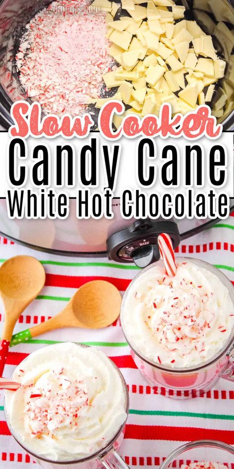 What Goes With Hot Chocolate, Pioneer Woman White Hot Chocolate, Winter Wonderland White Hot Chocolate, Crockpot Drinks Christmas, Dock Party, Tea Poems, Crockpot Drinks, Slow Cooker Candy, Hot Cocoa Mix Recipe