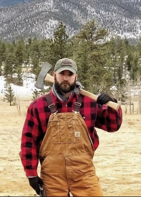 Lumberjack Aesthetic, Lumberjack Competition, Lumberjack Men, Beards And Mustaches, Lumberjack Style, Big Men Fashion, Great Beards, Bear Men, Beard Life