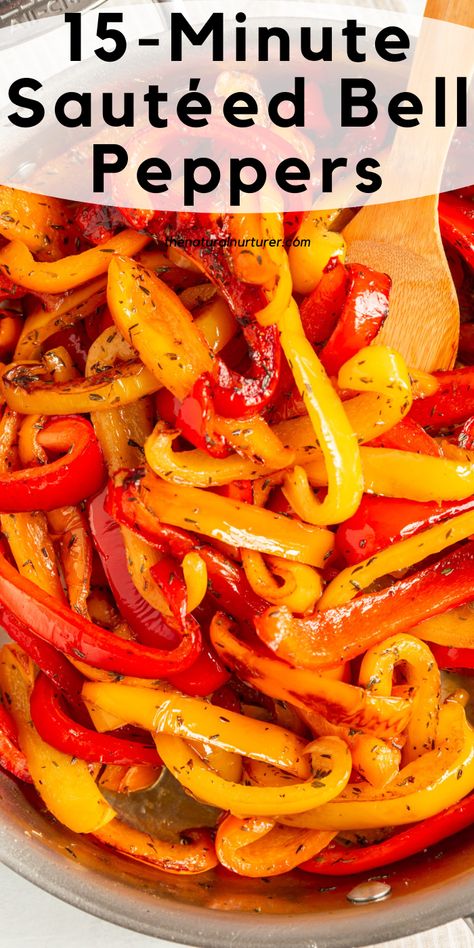 Fried Bell Peppers, Cooking Bell Peppers, Sauteed Bell Peppers, Sautéed Peppers, Sauted Peppers Recipes, Sauteed Sweet Peppers, How To Cook Bell Peppers, Cook Bell Peppers, Fresh Bell Pepper Recipes