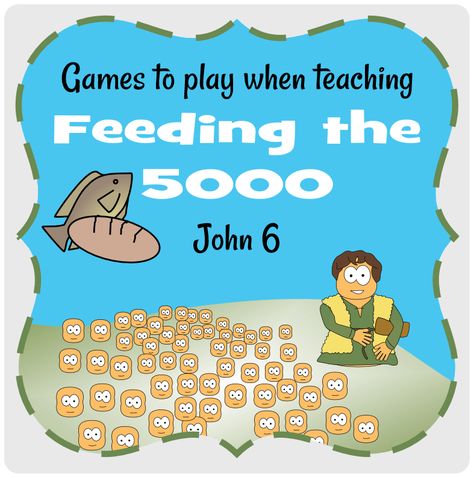 Feeding 5000 (John 6) | Games - Jesus Without Language Feeding Of The 5000 Activities, Feeding 5000 Craft, Feeding 5000 Activity For Kids, Jesus Feeds 5000 Game, Loaves And Fishes Craft Preschool, Feeding The 5000 Activities, Jesus Fed The 5000 Craft, Feeding Of The 5000 Craft, Feeding 5000 Craft Sunday School