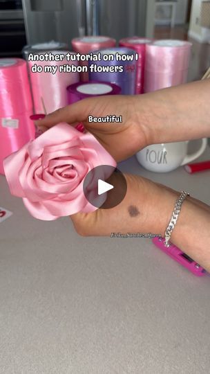 1.9M views · 115K reactions | Another ribbon flower tutorial 🎀🌸 
.
.
#ribbonflower #ribbonflowers #ribbonflowertutorial #tutorial #flowertutorial #eternalroses #eternalflowers #foreverroses #foreverflowers #ribbon #diy #diycrafts #eternalflowertutorial #viral #instagram #reelsinstagram #reels #reelsvideo #instagood #instagramers #instagramreels #explorepage | 💜Erika Sanchez💜 | Myles Smith · Stargazing How To Make Rose With Ribbon, Ribbon Roses Diy, Ribbon Flower Bouquet, Ribbon Flowers Bouquet, Ribbon Flowers Diy, Ribbon Flower Tutorial, Hygiene Tips, Fall Arts And Crafts, Rose Crafts