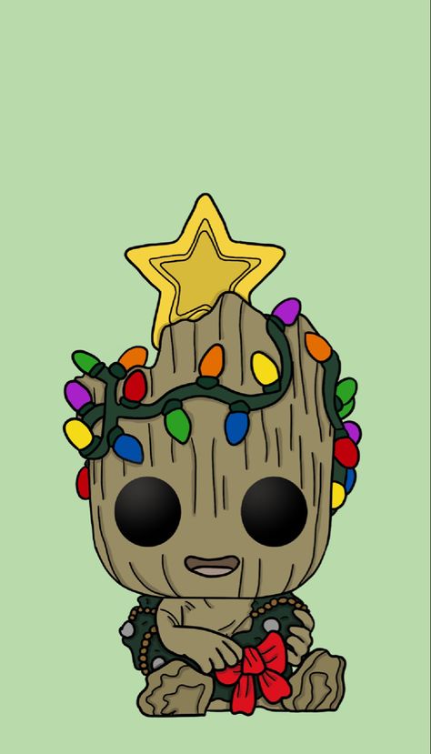 Christmas Character Drawings, Funko Pop Wallpaper, Christmas Cute Cartoon, Xmas Characters, Christmas Marvel, Marvel Christmas Cards, Groot Craft, Christmas Characters Cartoon, Christmas Wallpaper Marvel