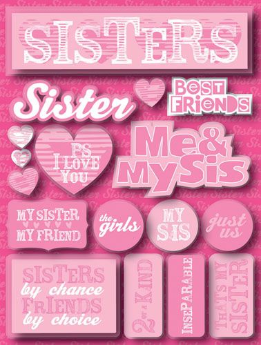 1 sister, 2 sisters, 3 sisters, WOW but 4 sisters, and now 5 sisters...how blessed I am! Scrapbook Supplies Products, Family Tree Poster, Sister Love Quotes, Sister Quotes Funny, Sisters Quotes, Family Stickers, Love My Sister, Sisters Forever, Sister Quotes