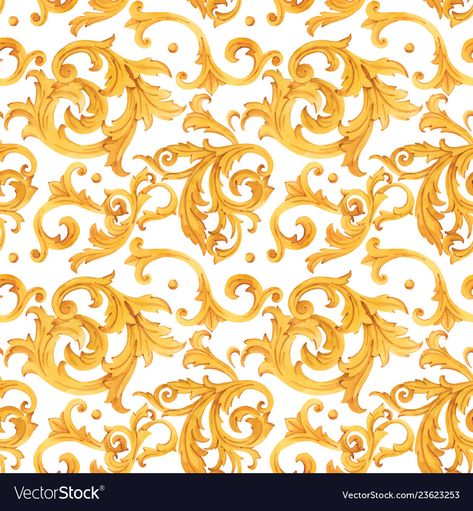 Baroque Pattern Vector, Versace Streetwear, Rococo Ornament, Versace Pattern, Wondershare Filmora, Rich Luxury, Baroque Print, Textile Prints Design, Baroque Design