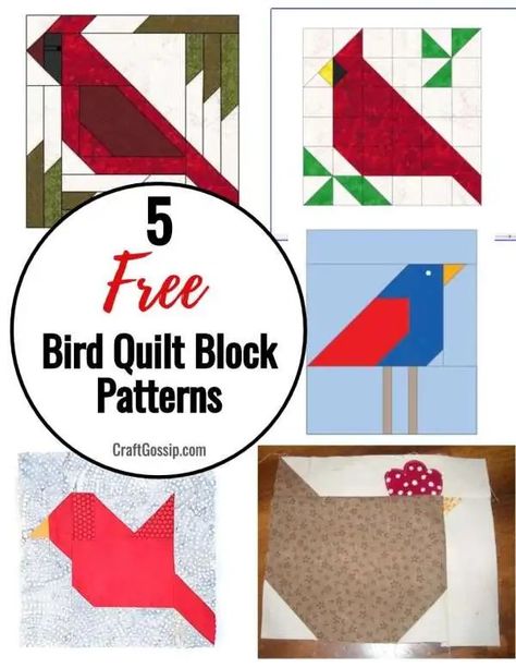 Paper Pieced Birds Free Pattern, Sparrows Quilt Pattern Free, Paper Piercing Free Pattern, Sparrow Quilt, Free Quilt Block Patterns, Bird Quilts, Bird Quilt Blocks, Chicken Quilt, Paper Piercing