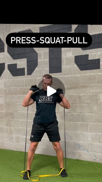 Dave "The Band Man" Schmitz on Instagram: "Scale Your Band Resistance

Here is a quick Press-Squat-Pull workout that makes scaling your band resistance easy.

40-second on / 20-second rest for all 3 exercises.  Cycle through 10 times for 30-Minute Press-Squat-Pull Total body session.

 Have a great Start of the Week.
 

#RBT #daveschmitz #resistancebandtraining #thebandman #thebandgym #bandworkouts #getbetterwithbands #agelessfitness #germantownwisconsin #bestbandtraining  #53022 #bandtraining #bandworkout #bandgym #bandstrong #athomeworkouts #homeworkouts #bandworkoutideas #athomebandworkouts  #bandstrengthworkout #totalbodybandworkout" Resistance Band Exercises For Men, Banded Workouts, Pull Workout, Resistance Band Training, Resistance Band Workout, Resistance Band Exercises, Resistance Bands, Strength Workout, Band Workout