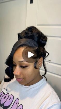 Ponytailsbylex on Instagram: "😍🔥

Sewin/pinup

Styled by me ❤️🥰

#sleek #sleekbun #ponytail #styles #curlscurlscurls #hairstyles #hair #naturalhair #natural #extentions #weave #bun #atlanta #atlhairstylist #atlantahair #sewin #bun #sleekponytails #highbun #explore #explorepage #book #booknow #edges #edgesonfleek #smallbusiness #entrepreneur #smallbusinessowner" Bang And Ponytail Black Women, Weave Bun, Two Buns Hairstyle, Extended Ponytail, Swoop Bangs, Two Buns, Pony Style, Sleek Bun, High Bun