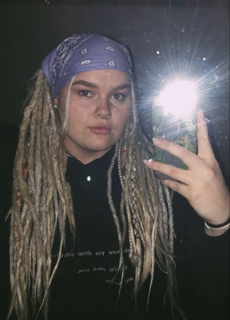 #bandana #dreads #dreadlocks Bandana With Dreadlocks, Locs With Bandana, White People With Dreads, White People, Band Aid, Diy Homemade, Loc Styles, Locs, Diy Fashion