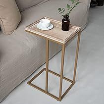 Sectional With End Tables, T.v Table Design, Couch End Table, Side Table Gold, Top Sofas, Table Couch, Farmhouse Side Table, Beaded Edge, C Table