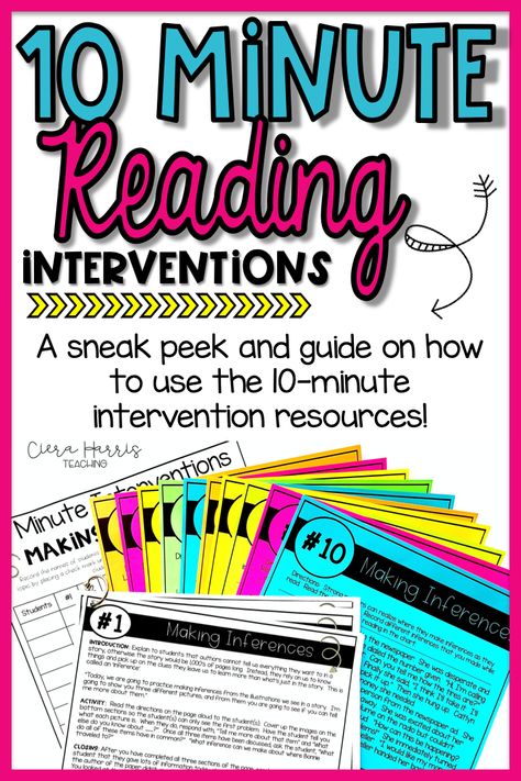 Reading Intervention Activities: A Sneak Peek at 10 Minute Interventions Reading Rti 2nd Grade, Reading Small Groups Fifth Grade, Reading Intervention Lesson Plans, Reading Strategies 2nd Grade, 3rd Grade Reading Intervention Ideas, Small Group Comprehension Activities, Reading Comprehension Intervention, Small Group Reading Comprehension Activities, Reading 3rd Grade Activities