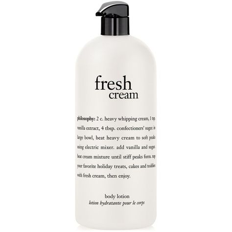 philosophy fresh cream body lotion, 32 oz ($40) ❤ liked on Polyvore featuring beauty products, bath & body products, body moisturizers, beauty, filler, no color and body moisturizer Philosophy Lotion, Fresh Cream Body Lotion, Mens Shower Gel, Philosophy Fresh Cream, Men Shower, Tanning Mousse, Cream Body, Body Moisturizers, Fresh Cream