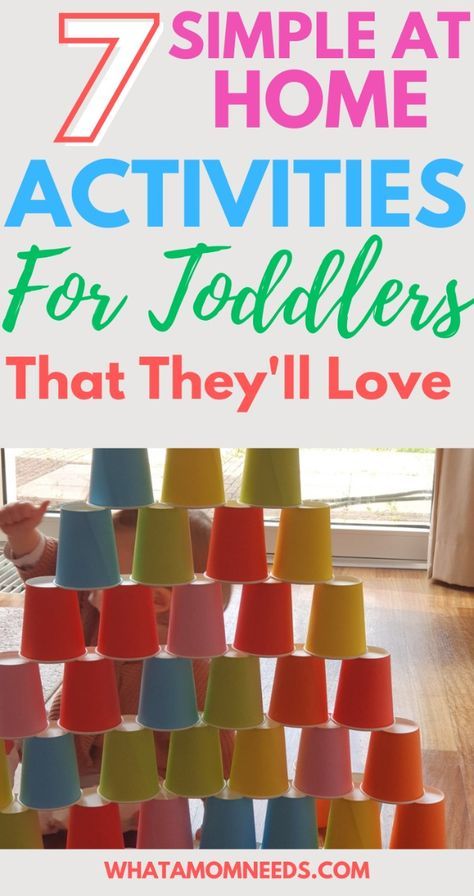 Looking for easy, fun activities for your 1-year-old? These 7 simple activities use everyday items you have at home! From pom-pom play to creative DIY ideas, keep your toddler entertained without toys. Perfect for indoor play and sensory development. #1YearOldActivities #ToddlerPlay #NoToyPlay Things To Do With One Year Old Daycare, Diy Activities For One Year Olds, Developmental Play Activities, Nanny Activities For One Year Old, Indoor Activities For 15 Month Old, Games For Toddlers Indoor Easy, How To Entertain A 2 Year, Craft Ideas For Two Year Olds, Simple Sensory Activities