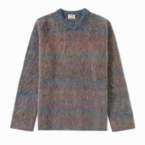 Acne Studios "Nikos" crewneck sweater, $470, buy now at End Clothing Mohair Jumpers, Preppy Mens Fashion, What To Wear Today, Mens Fashion Photography, Mohair Yarn, Mohair Sweater, Men Shirt Style, Sweaters Crewneck, Cool Sweaters