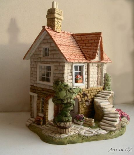 Mini House Craft, Clay Doll House, Ceramic Architecture, Fairytale House, Clay Fairy House, Fairy House Diy, Doll House Crafts, Clay Houses, Cardboard House