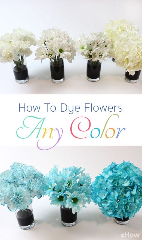 How To Dye Artificial Flowers, How To Dye Flowers, Fake Flowers Diy, Flower Dye, Garden Landscaping Diy, Dyed Flowers, Small Garden Landscape, Diy Dye, Dye Flowers