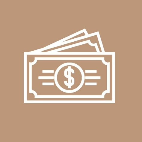 Bank Astetic, Brown Money Aesthetic, Beige Money Icon, Brown Money Icon, Neutral App Icons Aesthetic Brown, Money Aesthetic Icon, Money Brown Aesthetic, Brown Iphone Icons, Money Icon Aesthetic