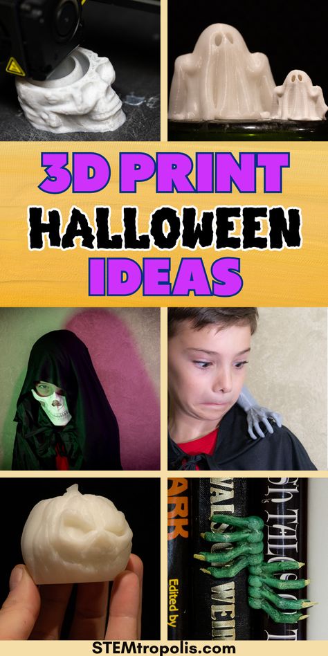 With a 3D printer and a bit of creativity, you can custom make your own unique Halloween costumes, accessories, and decorations. Whether you’re looking for something cute or terrifying, here are our favorite ideas for 3D printed Halloween costumes, props, and decorations.  Make your own Halloween decor and personalize you party or event or make a unique costume.  Grab your free 3D models for Halloween! Halloween 3d Printing, Freddy Krueger Claws, Summer Science Activities, 3d Printed Halloween, 3d Printing Ideas, Low Poly Mask, Spooky Diy, Diy Masks, Demon Baby