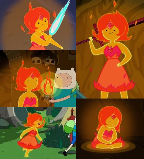 Flame Princess Cosplay, Flame Princess Costume, Finn And Princess Bubblegum, Adventure Time Flame Princess, Fire Princess, Redhead Characters, Adventure Time Princesses, Princess Adventure, Lumpy Space Princess