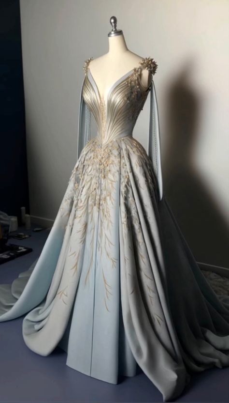 ACOTAR Day Court inspired gown Acotar Day Court, Court Dresses, Old Fashion Dresses, Fantasy Dresses, Theme Dress, Fantasy Gowns, Fairytale Dress, Fantasy Dress, Fantasy Fashion