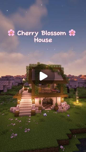 Audiauna on Instagram: "I made a simple Cherry Blossom House 🌸✨#minecraft #minecraftbuilds #minecrafttutorial" Minecraft Houses Circle, Cute Minecraft House Template, Cute Minecraft House Layout, Mincraft Idea Houses Cherry Blossom Easy, Minecfrat Houses Easy, Good Minecraft Houses, Minecraft House Ideas Step By Step, Easy To Build Minecraft Houses, Minecraft House Inspo Simple