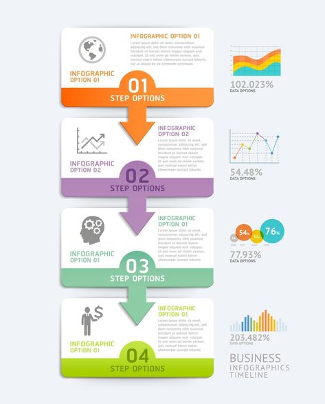 Business Infographics design template. Vector illustration. Can be used for workflow layout, diagram, web designs. Illustration Infographic Design, Diagram Design Graphics, Web Diagram, Workflow Diagram, Logo Design Color Palette, Business Infographics, Infographics Design, Powerpoint Tips, Ppt Design