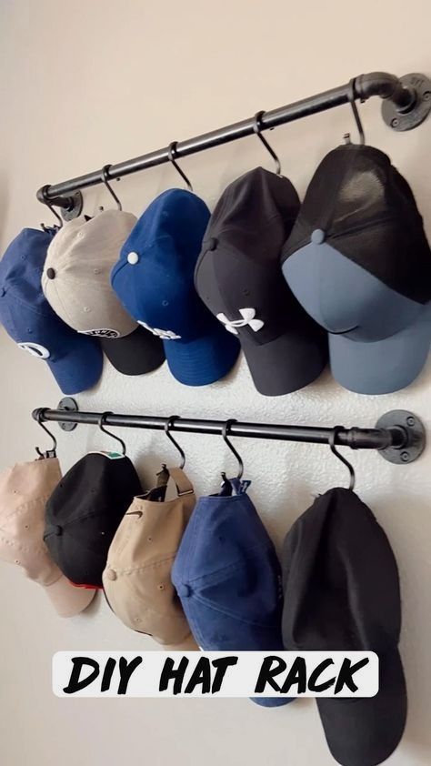 #homestorage #organizer #storage Diy Hat Rack, Interior Minimalista, Hat Rack, Diy Hat, Budget Home, Home Diy Decor, Home Diy Projects, Home Organization Hacks, Organizing Ideas