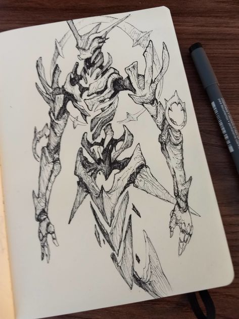 ArtStation - Inktober 2018, Thiago Almeida Badass Drawings, Headpiece Accessories, Monster Drawing, Creature Drawings, Monster Concept Art, Dark Art Drawings, Character Sketches, Concept Art Drawing, Mythical Creatures Art