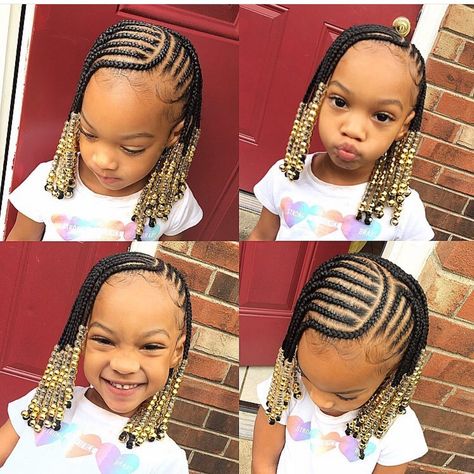 Celebrity Look Alike Spirit Week, Rebecca Wilson, Kids Braids With Beads, Girls Braided Hairstyles Kids, Toddler Braided Hairstyles, Toddler Braids, Bangs Ideas, Black Kids Braids Hairstyles, Kids Hairstyle