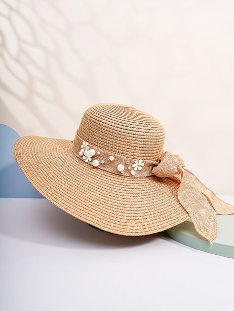 Bone Bordado, Style Bucket Hat, Dressy Hats, Pearl Beach, Women Hats Fashion, Boho Hat, Pearl Decor, Fancy Hats, Girly Accessories